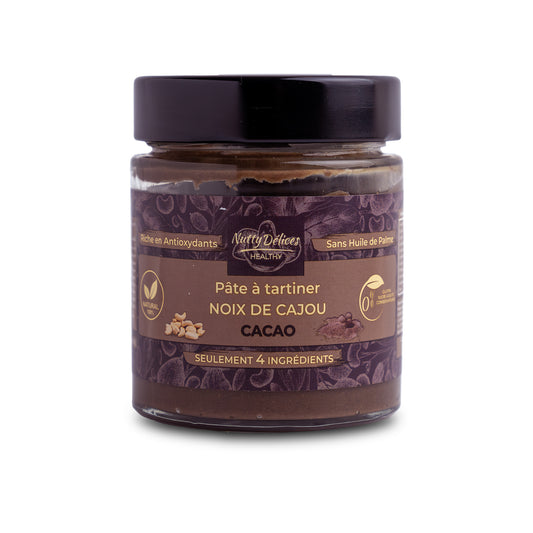 Noix de Cajou de qualité premium + Cacao intense + Huile de Colza + Miel pur